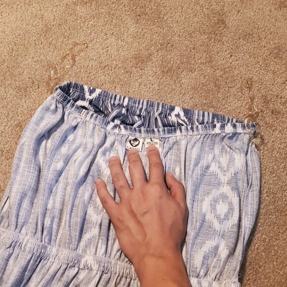 Blue Strapless Dress Cover Up - Picture 5 of 8